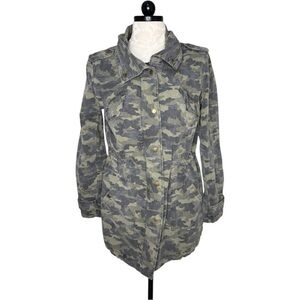 Velvet by Graham Spenser Camouflage Drawstring Military Parker Size Large